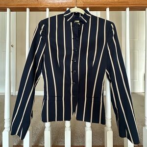 Striped Navy, Gold and White Blazer